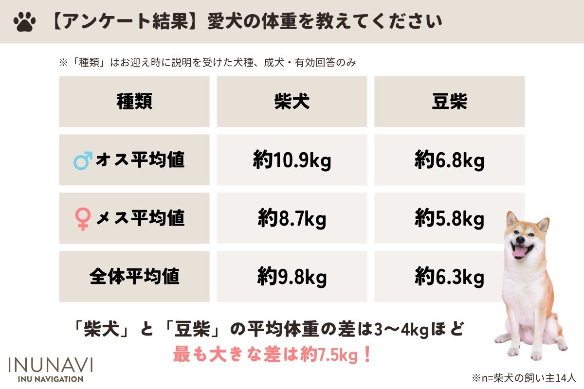 獣医師監修】柴犬・豆柴の適正体重は何キロ？ダイエット方法やご飯の量をアンケート調査！ | INUNAVI（いぬなび）
